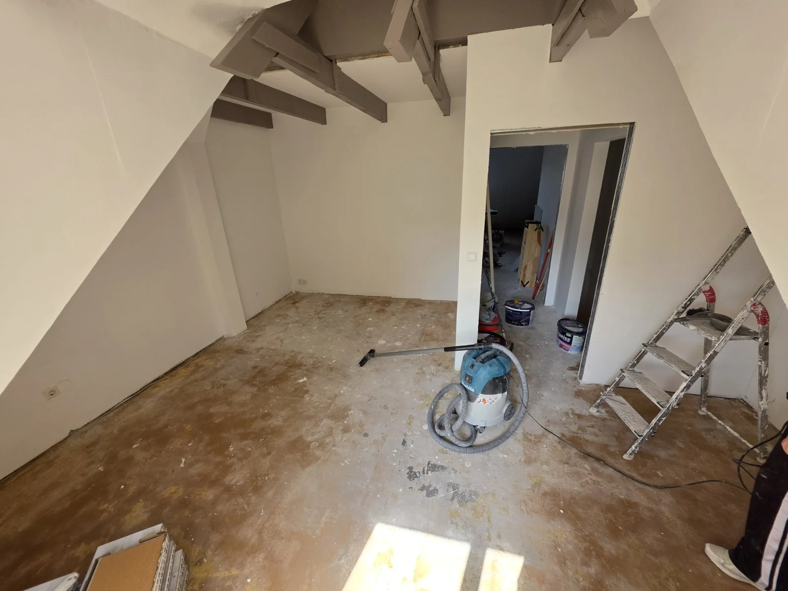 Raum während Renovierung